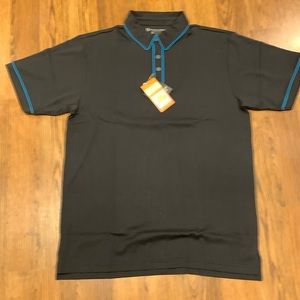 Eversole Run EVRDRI PLUS Men’s Size Large Golf/ Polo Shirt. Black with Blue NWT!